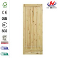 24 in. x 80 in. 2-Panel Arch Top Unfinished V-Grooved Solid Core Knotty Alder Single Prehung Interior Door